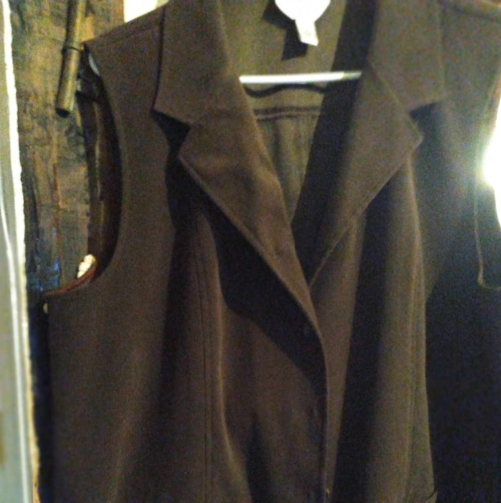 L Talbot's  brown collared Vest